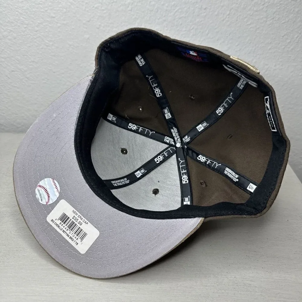 New Era NY Yankees Big Logo Chenille 59FIFTY Brown Fitted Hat